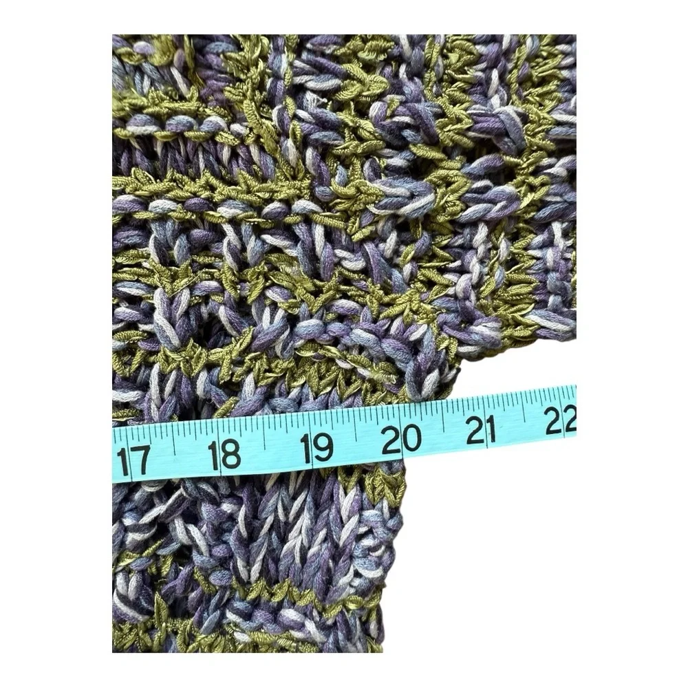 Sigrid Olsen Sage and Purple Knit Sweater - Picture 6 of 8